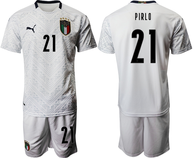 2021 Men Italy away #21  white soccer jerseys->italy jersey->Soccer Country Jersey